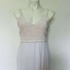 White Crochet Maxi Dress